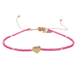 heart bracelet cerise