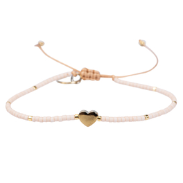 heart bracelet peach