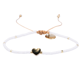 heart bracelet white 