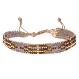 gigi brown gold silk