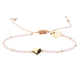 heart bracelet  pink / gold