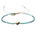 heart bracelet sea green gold - afb. 1