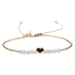 heart crystal white gold