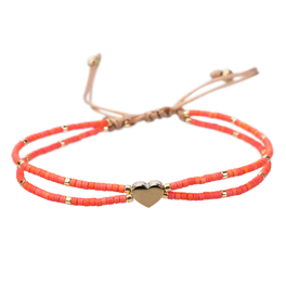 love you 2 peach orange / gold