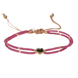 love you 2 cerise gold