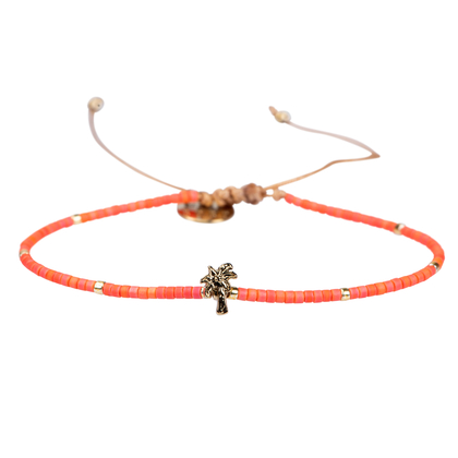 palm summer peach orange / gold - afb. 1