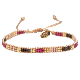 puck brown cerise peach gold